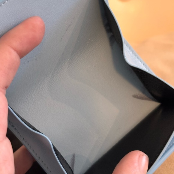 Saint Laurent YSL RARE Blue Ombré Origami Tiny Tri-fold Wallet W/ COA - Picture 9 of 13